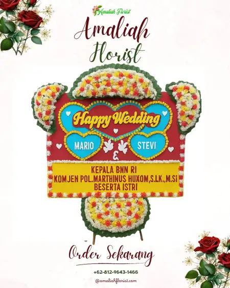 Papan Bunga Pernikahan Wonowoso